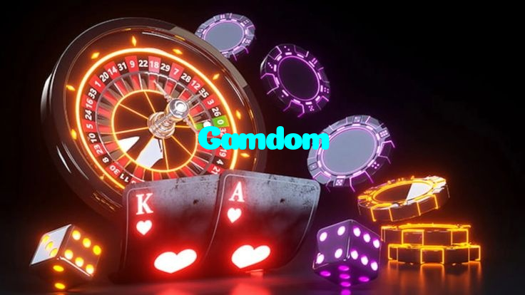 Gamdom casino presented on mobile device in Pakistan with slots and live games