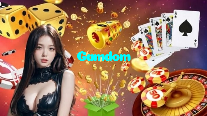 Gamdom casino presented on mobile device in Pakistan with slots and live games